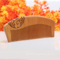 FQ marque cheveux logo personnalisé sculpté peigne en bois de pêche